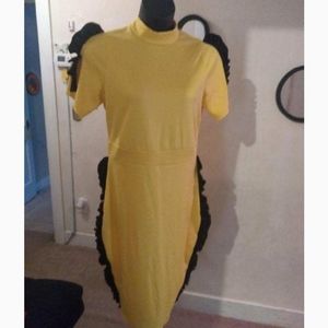 Yellow and black dress